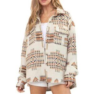NEW  Boho Button Down Shirt Shacket